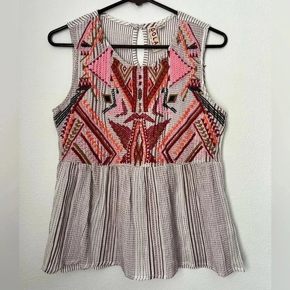ANTHROPOLOGIE DOLAN EMBROIDERED TANK - Picture 5 of 11